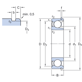 SKF sporkugleleje, 309 ZNR