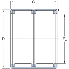 SKF nålelejebøsning, HK 1622