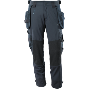 Buks, aftagelige hængelommer, strækstof, Buks 82C54 mørk marine