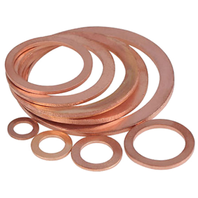 Kobberskive, 10 x 14  x 1,5 mm