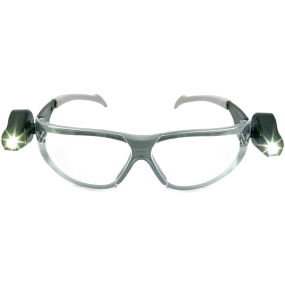 3M Beskyttelsesbrille m/LED lys, 11356000 - klar glas