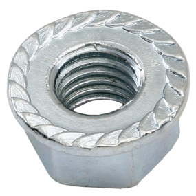 Flangemøtrik m/fortanding D6923-8.8-FZB, 8 mm