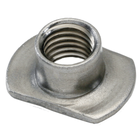 Svejsemøtrik sort m/flange form C, 10 mm