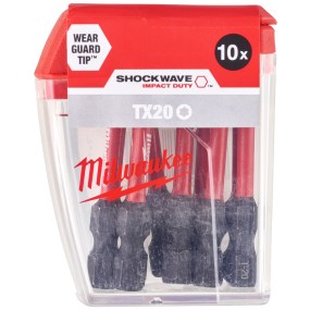 Milwaukee, Bits SHOCKWAVE TX20 x 50mm pk.   10 stk.