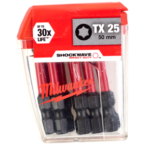 Milwaukee, BITS SHOCKWAVE TX25X50MM CD 10P