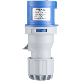 Hanstik CEE17, 16A 230V blå