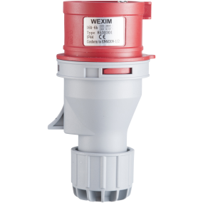 Hanstik CEE17, 16A 400V rød