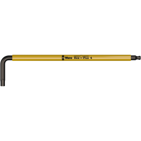 Wera Hex Plus nøgle 950 SPKL Gul, SW 4 mm - Plastbetrukket