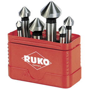 Ruko forsænkere i plastboks, 6,3 - 20,5 mm