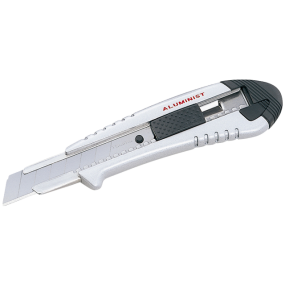 Tajima AC500 sølv m/skub, Aluminium kniv 18mm