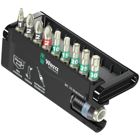 Wera bitssæt rustfri, BC 10/9