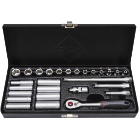 Bato Topnøglesæt 1/4 6kt, B-S1304 27 dele 4-14 mm