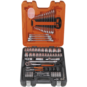 Bahco topnøglesæt mm & tom. 1/4"+1/2", S106  106 dele