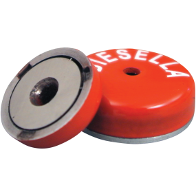 Diesella lav pottemagnet Ø28,5x8,75mm, hul Ø4,75mm  WV-827