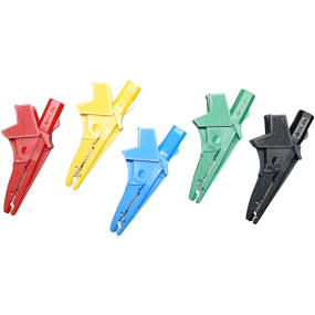 Krokodillenæb Rød  1000/20A, 4 mm  Isoleret type 5004