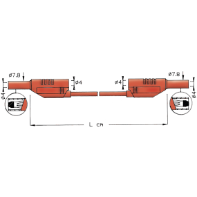 Elma, Prøveledning 100cm sort Ø4mm