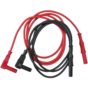 Elma prøveledning sæt 1,5m, Silikone Ø4mm rød & sort