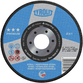 Tyrolit slibeskive secur, 75 x 6 x 9,5  27 E