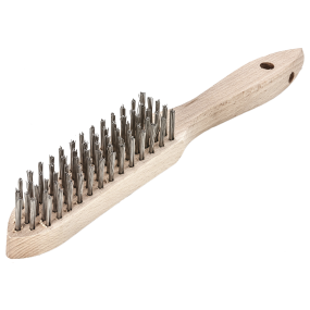 Lessmann Håndstålbørste, 5 rækker rustfri