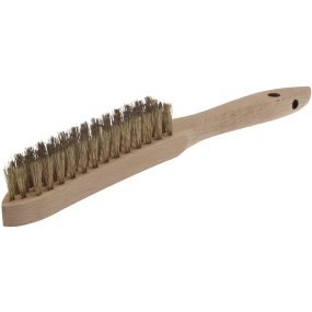 Lessmann Håndstålbørste, 3 rækker messing