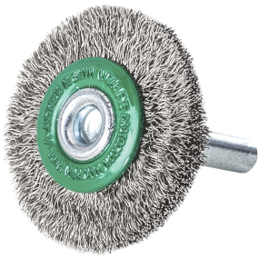 Lessmann rot. stålbørste rustfri, 6mm skaft ø30  413.343