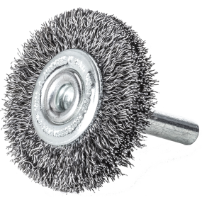 Lessmann rot. stålbørste stål, Ø 60 x 18 mm - ø 6 mm skaft 416.143