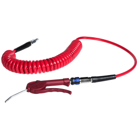 Rectus spiralslange m/pistol, 4m rød