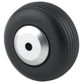 Løs gummihjul m/rullelejer Ø 80 mm, m/ 8 mm hul (50 kg.)