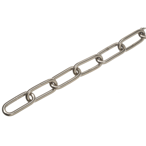 Kæde rustfri (40 kg), 2 x indv. 22 mm x 8 mm bred