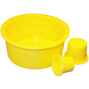 Konisk plastprop gul, No.011  Udv 1/4 13,5-15,6