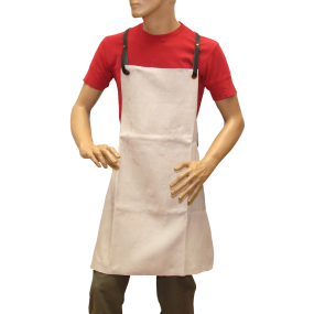 Oksehudsforklæde, m/sejlringe lgd. 100cm