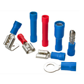 Kabelsko blå, 6,3 x 0,8 Isoleret hun