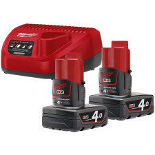 Milwaukee Batteripakke, M12 NRG-402  2 x 4,0AH + lader