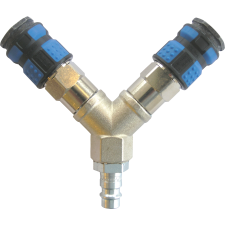 Rectus Y-stykke m/ 2 stk. koblinger, + 1 stk. nippel